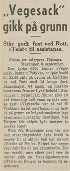 1939.09.08 - BT S06 - Vegesack gikk på grunn